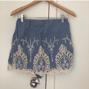 Rare LF blue embellished skort